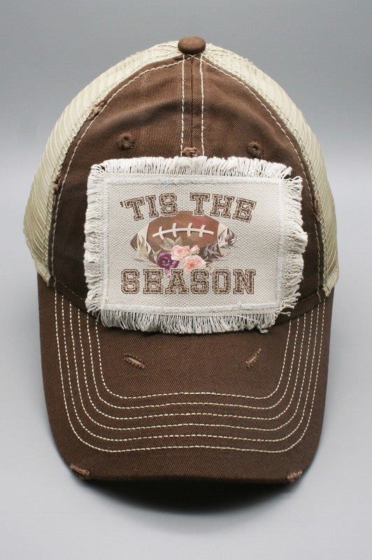 Tis the Season Football Patch Hat