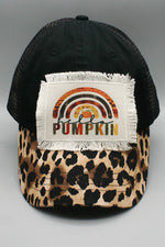 Hello Pumpkin Rainbow Patch Hat