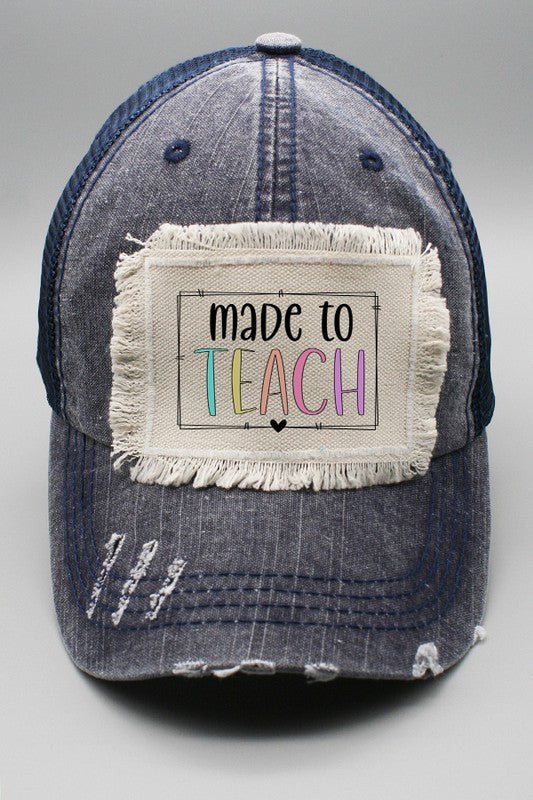 Made To Teach Block Graphic Patch Hat