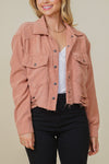 Zoey Distressed Corduroy Jacket