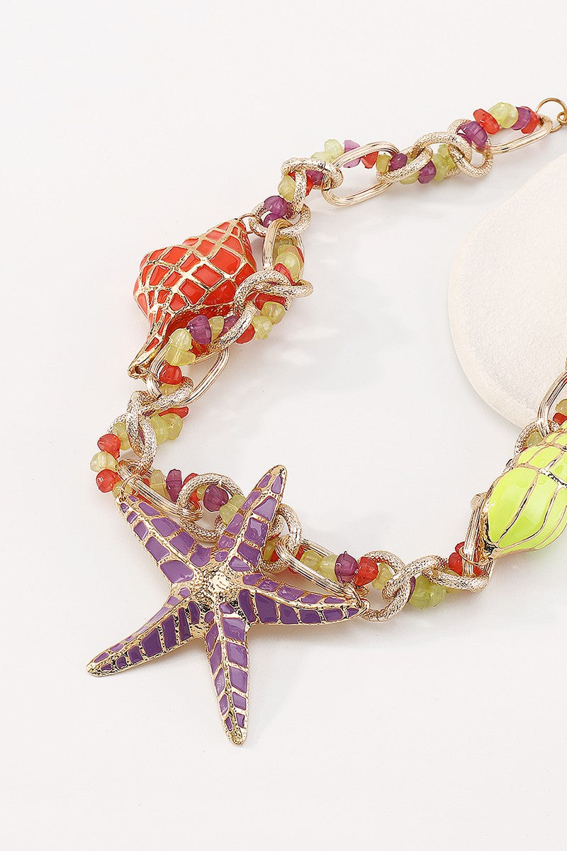 Colorful Starfish Necklace