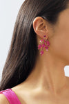 Rhinestone Leaves Earrings