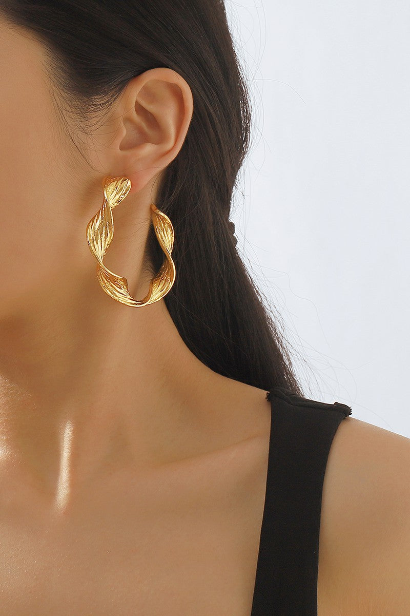 Twisted Gold Earring