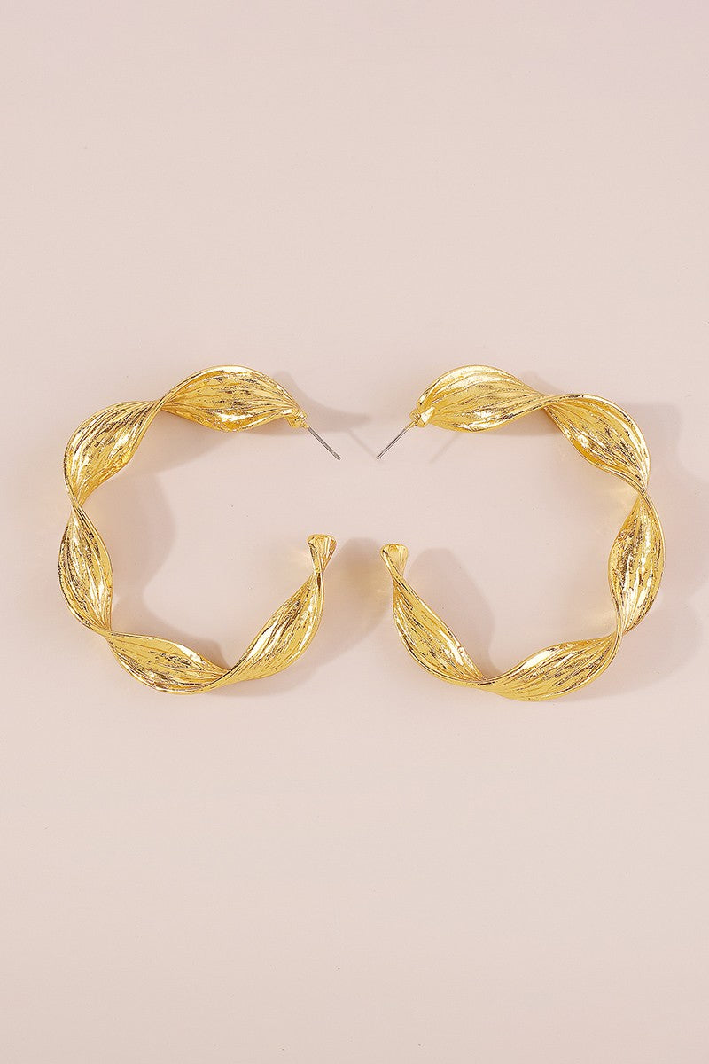 Twisted Gold Earring