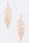 Metal Leaf Drop Earrings