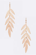 Metal Leaf Drop Earrings