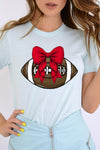 Red Bow Football Graphic Tee