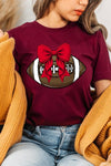 Red Bow Football Graphic Tee