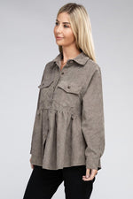 Corduroy Babydoll Shacket