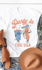Vintage Party in the USA Patriotic Graphic Tee