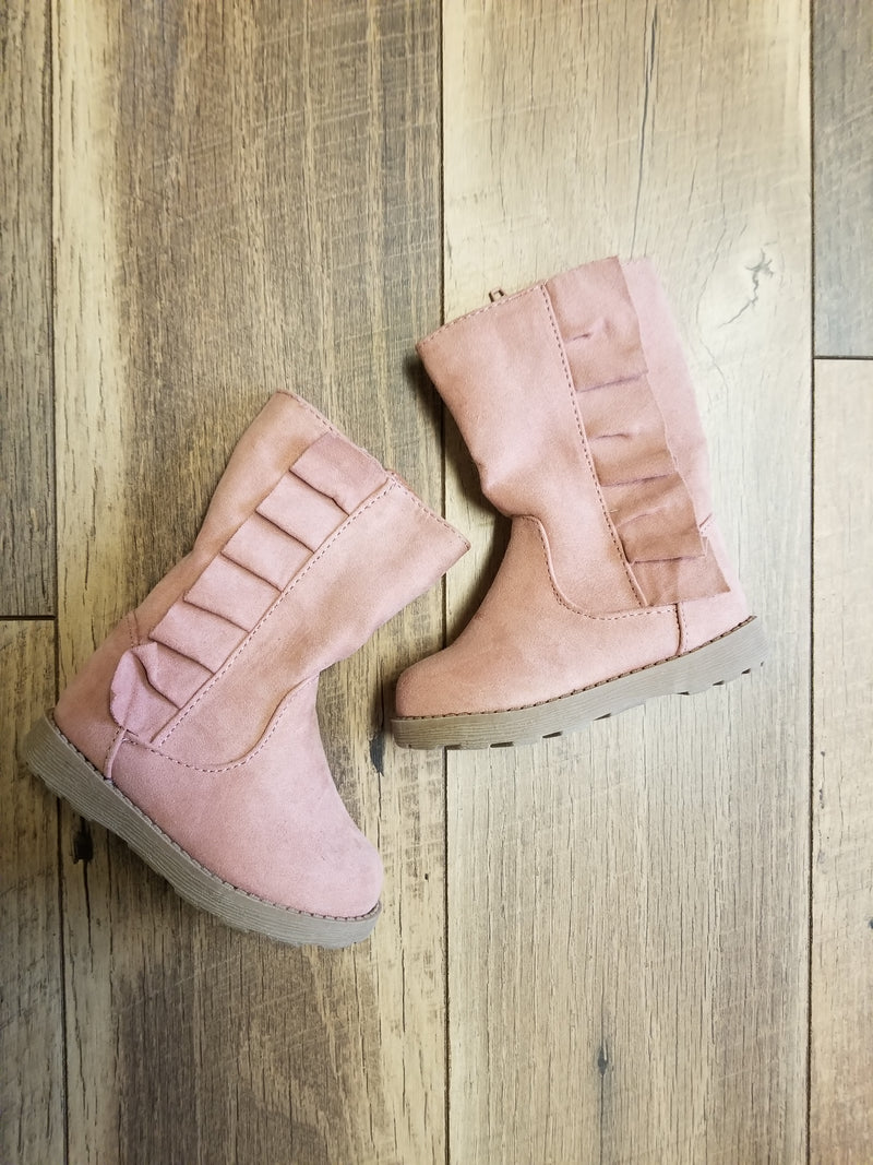 Pink Ruffle Boots