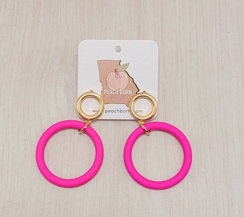 Pink Rolls Earrings